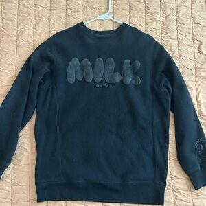 MILK On Tap Black Crew Sweatshirt